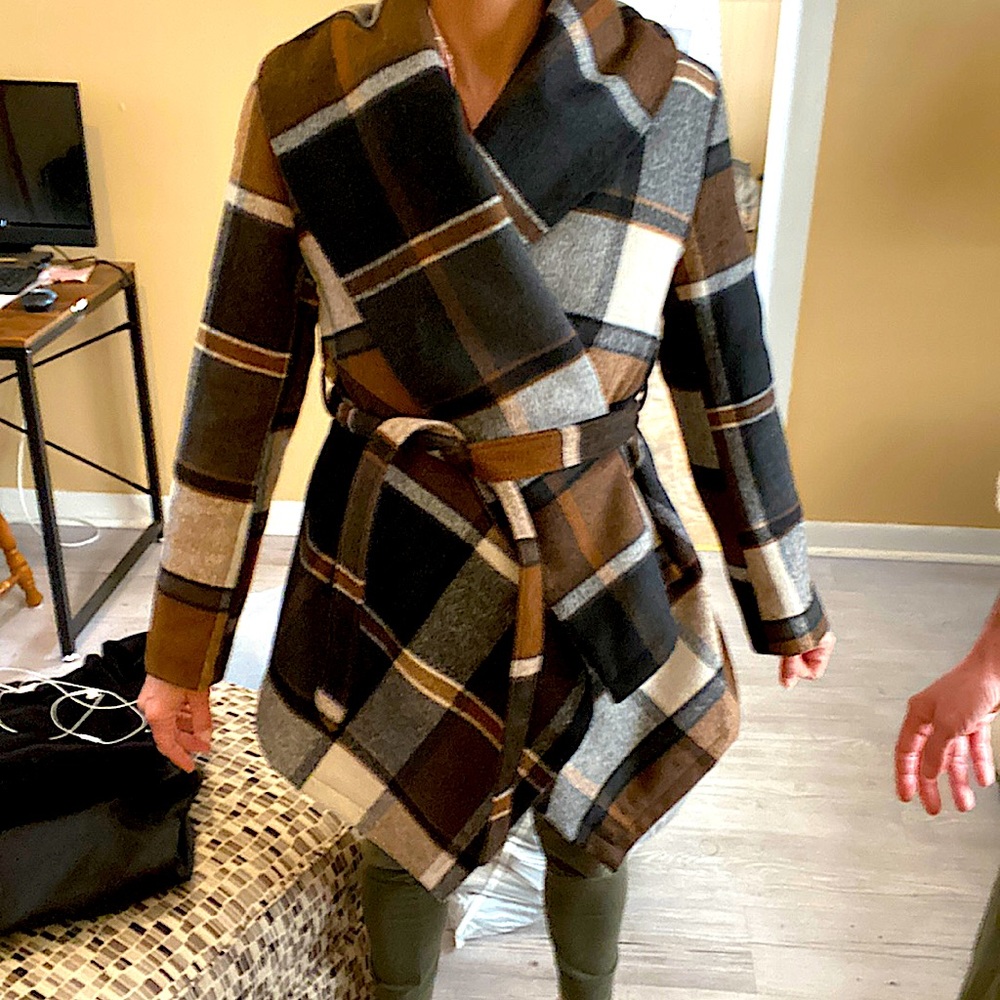PRAIRIE CHECK RABATO COAT BY CHICWISH